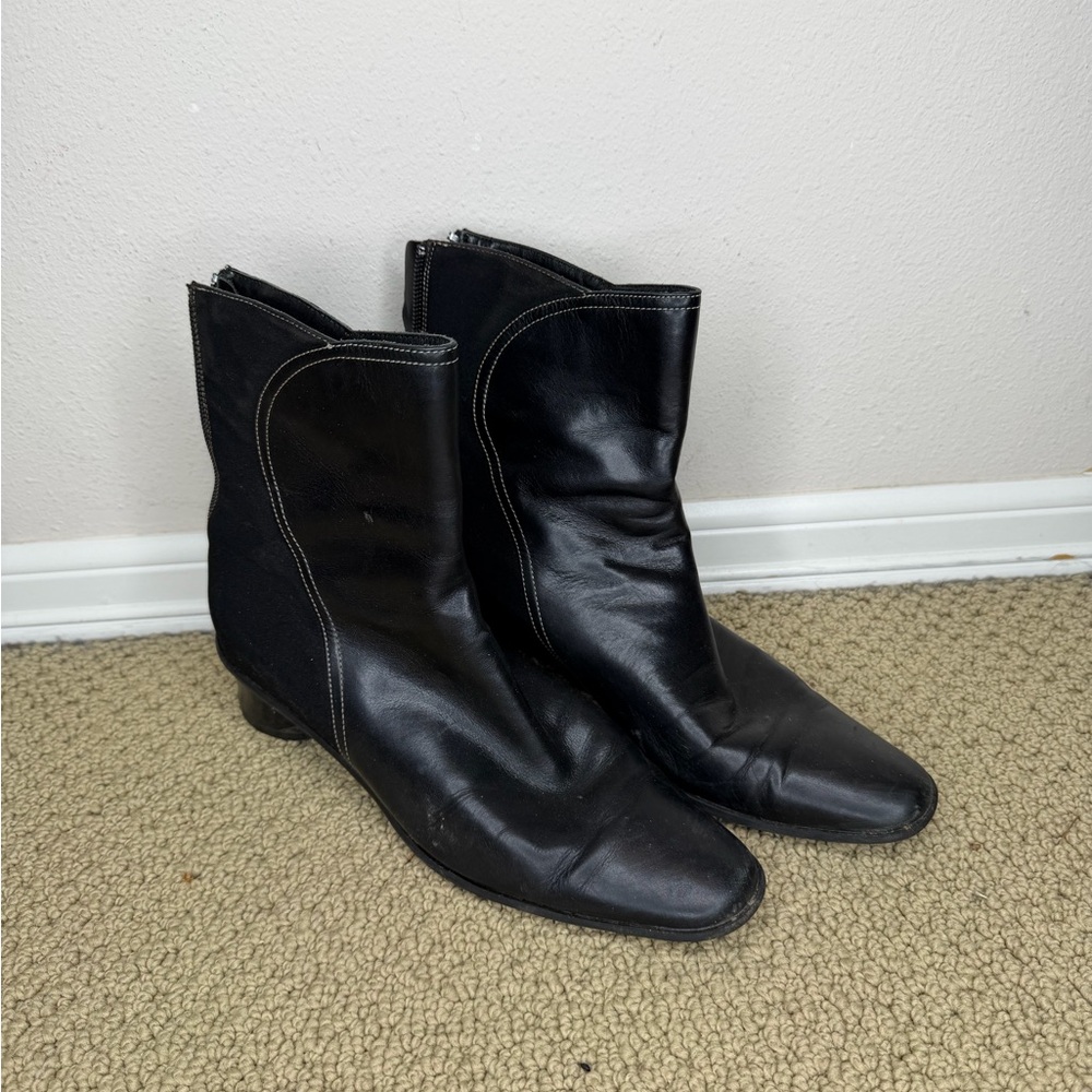 Vintage Circa Joan & David Comfort 365 Leather Ankle Bootie Boots (Women’s 6M)